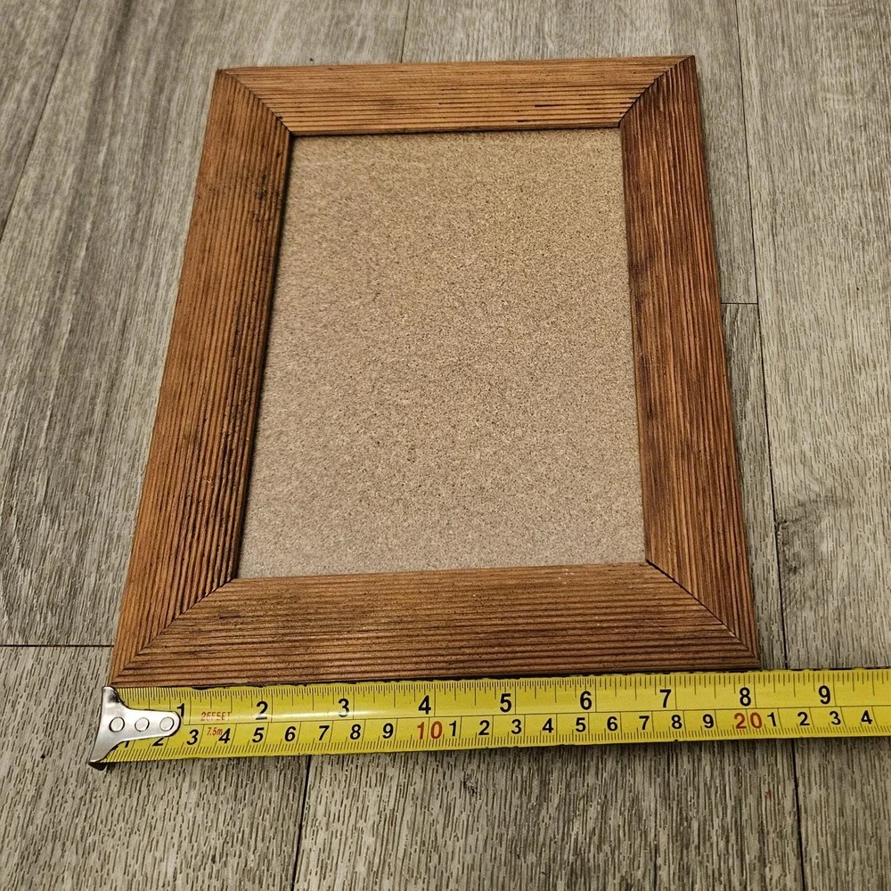 Vintage glass insert 8x5.5 wooden‎ frame wall mount vertical or horizontal